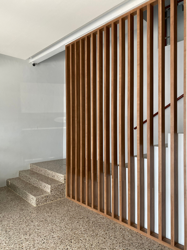 Wood,Material,As,Panelling,Walls,And,Stair,Handrail,For,A